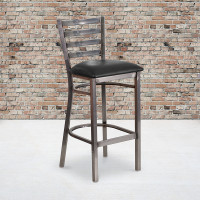 Flash Furniture XU-DG697BLAD-CLR-BAR-BLKV-GG Clear Restaurant Barstool in Black Clear